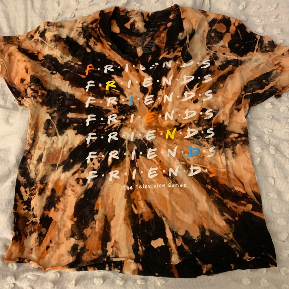 Acid wash friends shirt